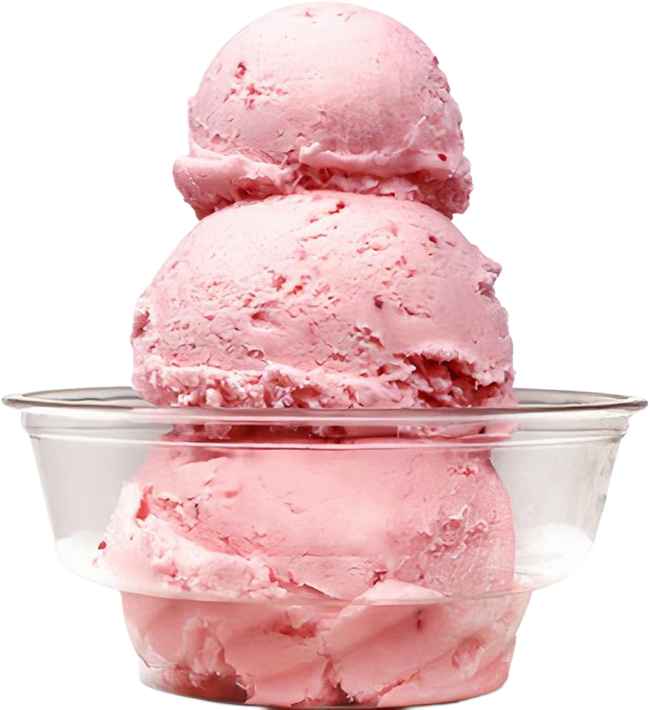 3-scoop dish of ice cream