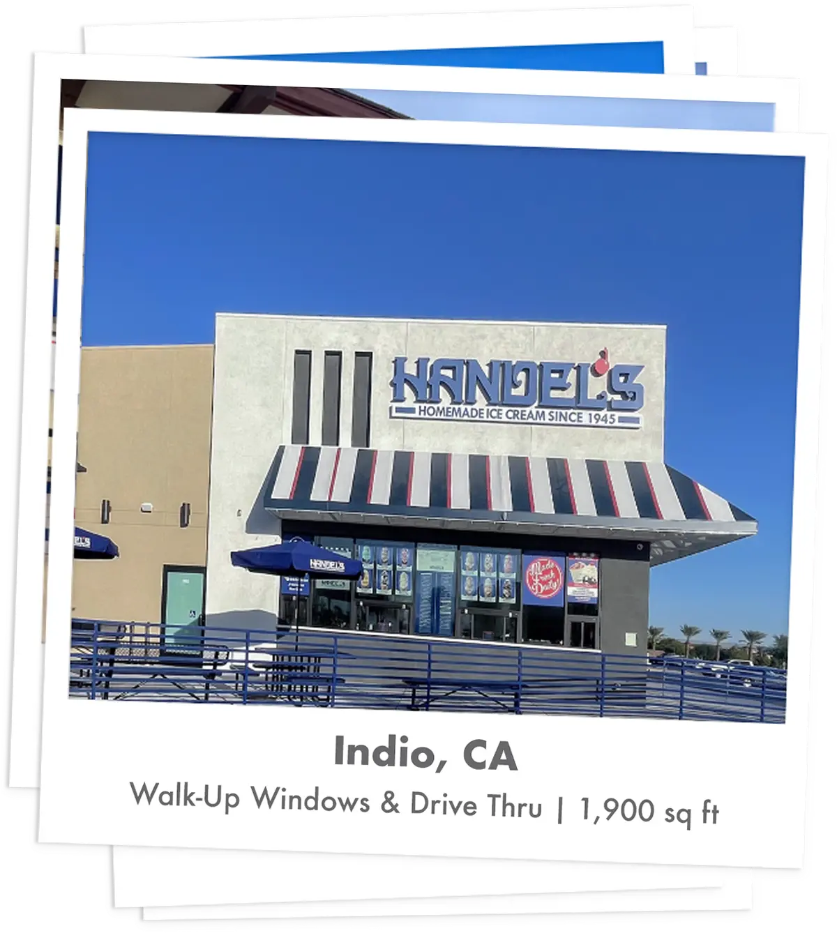 Handel's Ice Cream store in Indio, California