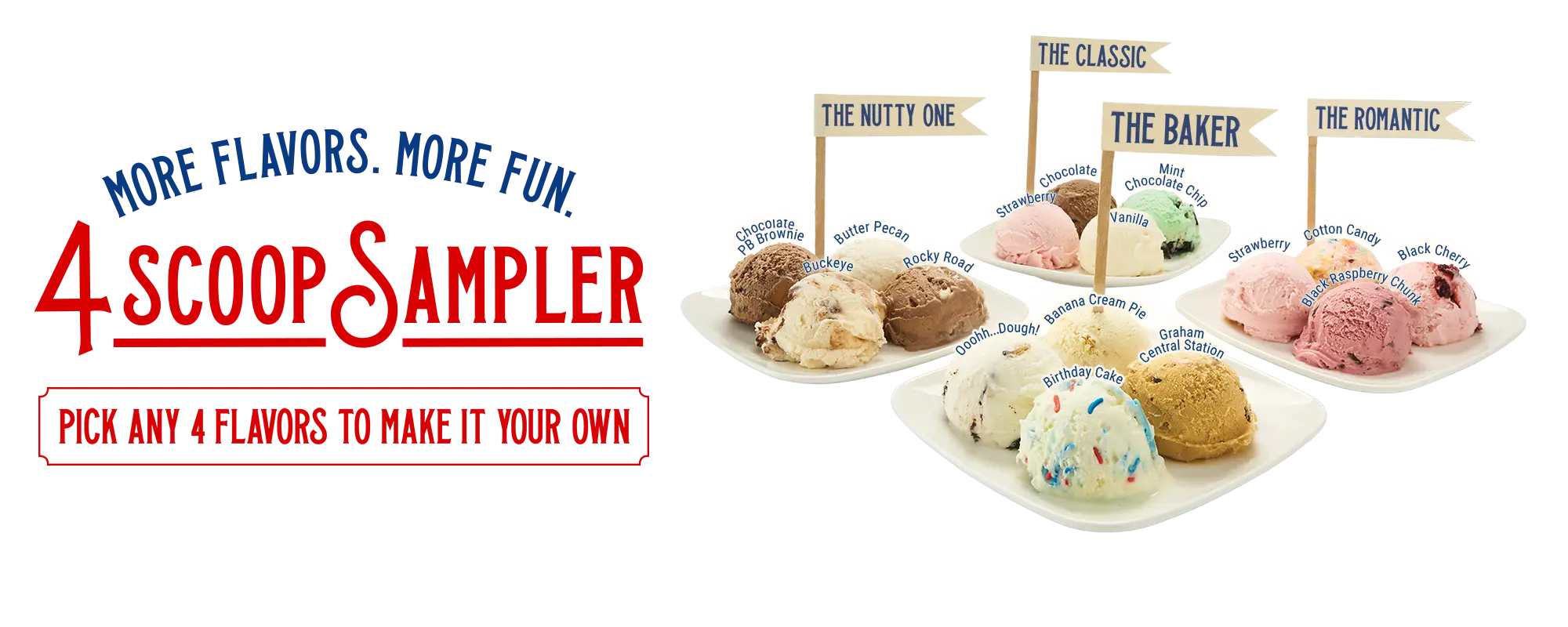 new four scoop sampler promotion from Handel's Ice Cream